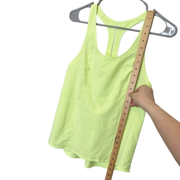 Lululemon Athletica Lightened Up Singlet Clear Mint Neon Tank Top Womens Size 2 - Picture 8 of 9